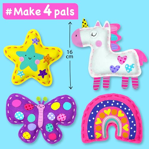 EZCRA Unicorn Sewing Kit for Kids Ages 4-8 - 4 Beginner Projects - color: Unicorn 4-in-1