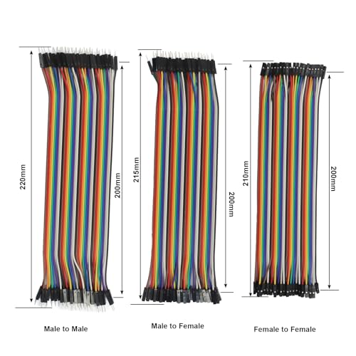 240pcs Multicolored Dupont Wire Kit, 8 Inch Length - size: 8 inch