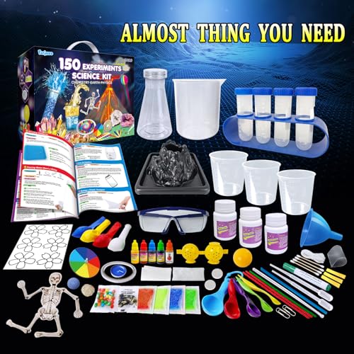 PATIFEED 150 Experiments Science Kit for Kids Chemistry Set