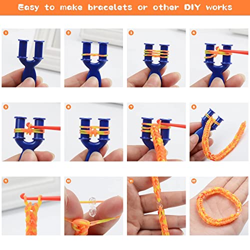 UUEMB Loom Rubber Band Bracelet Kit, 6000+ 41-Color, Storage Case, Ages 8+ - color: 6000 Pcs