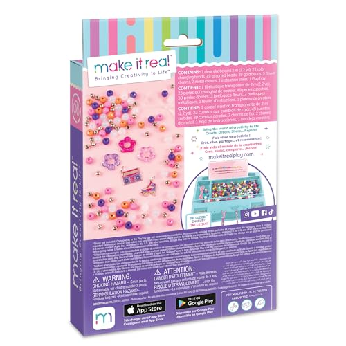Make It Real Color Reveal DIY Bracelets Kit - Transforming Beads Craft Set for Kids - style: Color Reveal