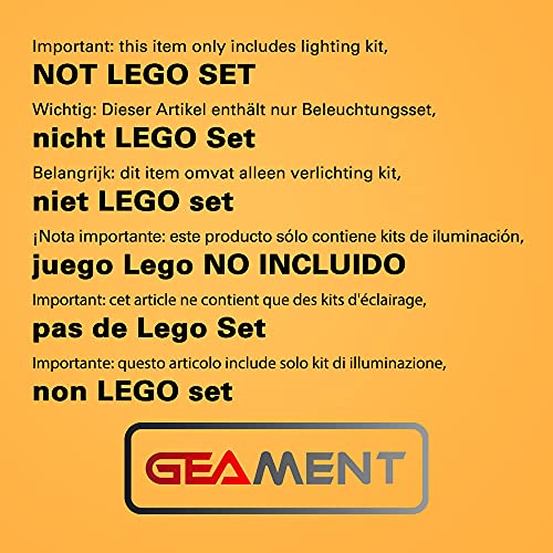 GEAMENT LED Light Kit Compatible with LEGO Himeji Castle - Lighting Set for Architecture 21060 (Model Set Not Included) - style: For 21060