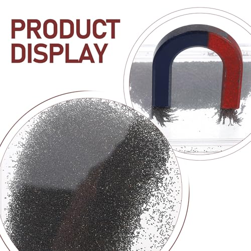 CLISPEED Magnetic Field Demonstrator Iron Filings Case with Magnet for Physics Experiments Science Experiment Instrument for Classroom Teaching Student-Led Demonstrations 3.70 X 2.75 X 0.47 in