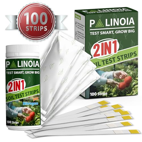 Palinoia 2-in-1 Soil Test Kit for pH and Nitrogen, 100 Strips