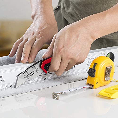 EDCFANS Folding Utility Knife Box Cutter, Razor Knife, Work Knives for Men - size: folding utility knife with 5 razor blades