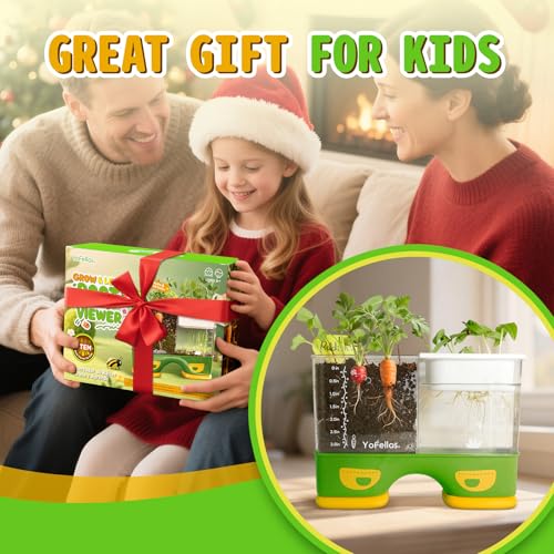 Root Viewer Science Kit for Kids – Grow Your Own Plant STEM Toy & Gardening Kit for Ages 6-12 – Educational Gift for Boys & Girls with Soil, Hydroponics, Journal & Stickers