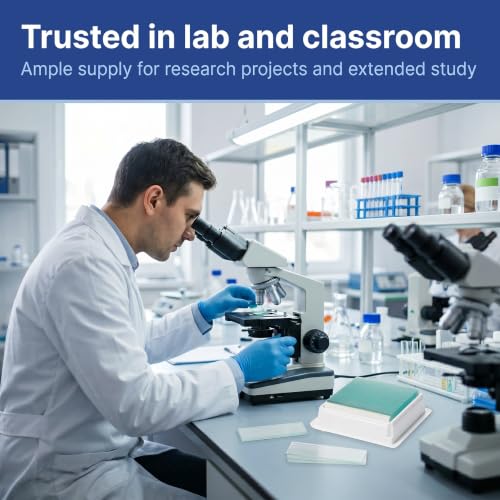 United Scientific™ Microscope Slides, Pre-Cleaned Glass 3"x1", 72 Pack - size: 72 Count (Pack of 1)