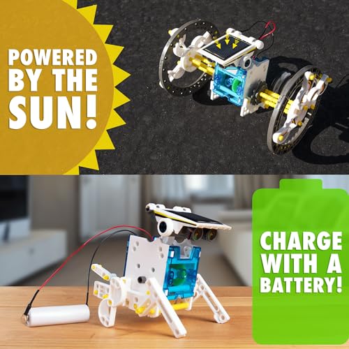 TEACH TECH SolarBot.14 STEM Solar Robot Building Kit, Ages 10+