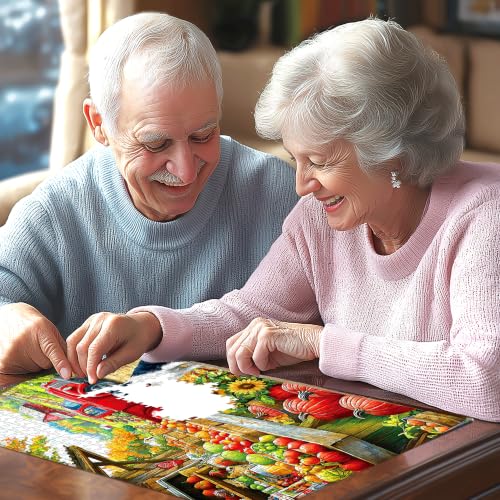Blueforest Jigsaw Puzzles for Adults 1000 Pieces Autumn Farm Fruit Stand - color: Autumn Farm Fruit Stand
