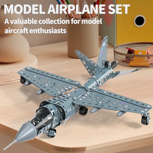 Lucky Doug STEM Building Projects Model Airplane Jet Set - Building Toys for Kids Ages 8-12, Assembly Science Kit for Boys 8 9 10 11 12 Years Old - style: 8802
