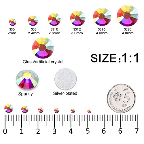 3792pcs Crystal AB Flatback Rhinestones for Bedazzling - color: Crystal AB