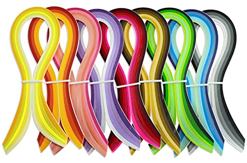Zorfeter Multi-Color Quilling Paper Strips Kits, 3mm Width, 15" Length - size: Paper Width: 3mm