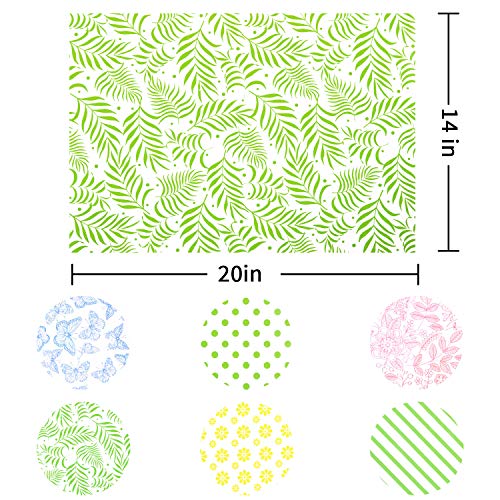 Whaline 120Pcs Spring Tissue Paper Pastel Colorful Floral Butterfly Gift Wrapping Paper Sheets Easter Decorative Art Crafts for DIY Art Craft Holiday Wedding Birthday Party Decor, 14 x 20 Inch