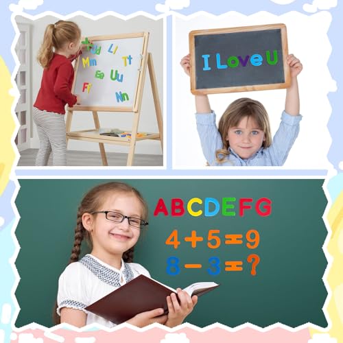 LovesTown Magnetic Letters and Numbers Set for Kids, Educational Alphabet Learning Magnets, Colorful Refrigerator Toy, 112 PCS (Pack of 2) - color: Colourful, size: Medium (Pack of 2)