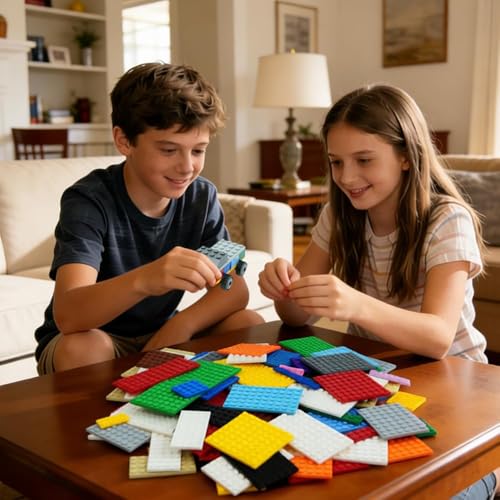 MALEKO Classic Building Bricks Base Plates, 135PCS Small Baseplates (Blue) - color: 135pcs Blue