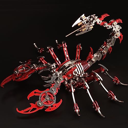3D Metal Puzzles for Adults, Metal Model Kits Scorpion Metal Building Kit - color: Red