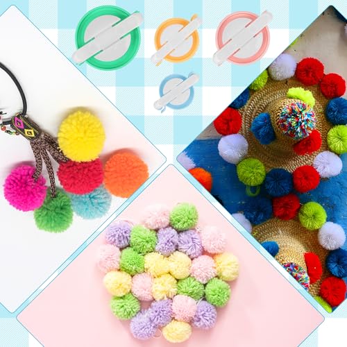Zhaoyao Pompom Makers 4 Size Pom Poms Maker Tool Set - color: with Accessories (10+10)