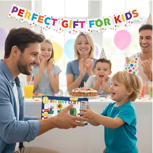 Air Dry Clay Kit, 3 Pack Modeling Clay for Kids with Mini Flower Pots & Clay Tools, Soft Air Clay Set for DIY Botanical Garden, Arts and Crafts for Kids Ages 4-8 8-12, Girls Gift