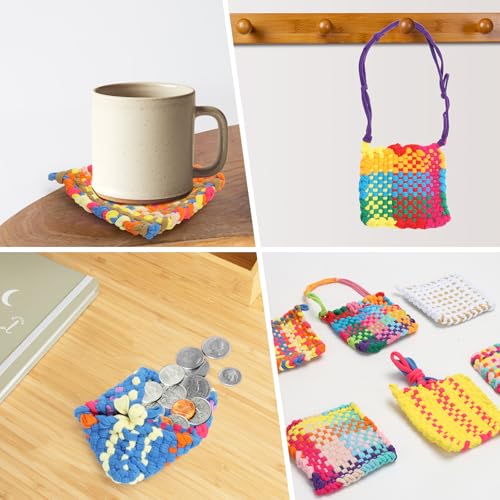 1200pcs Refill Loops for Potholders 7-Inch Weaving Loom, 12 Rainbow Colors - color: 12 Rainbow