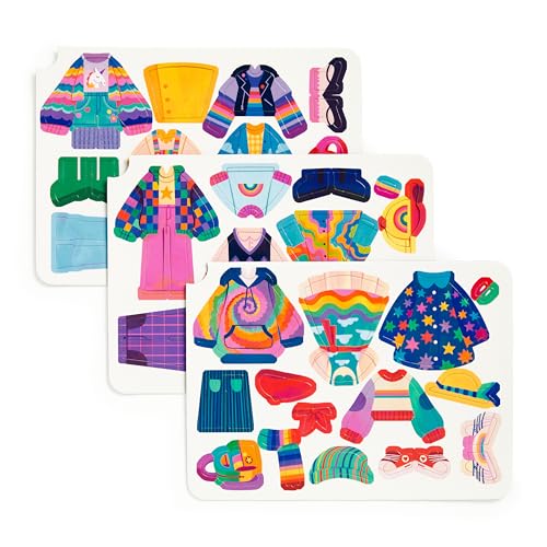 Mudpuppy - Rainbow Fashion Magnetic Tin Play Set for Kids