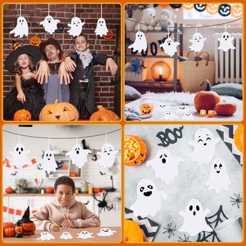JULMELON 36 Pcs Halloween Scratch Off Cards, Ghost Rainbow Scratch Art Kit - style: Halloween Ghost