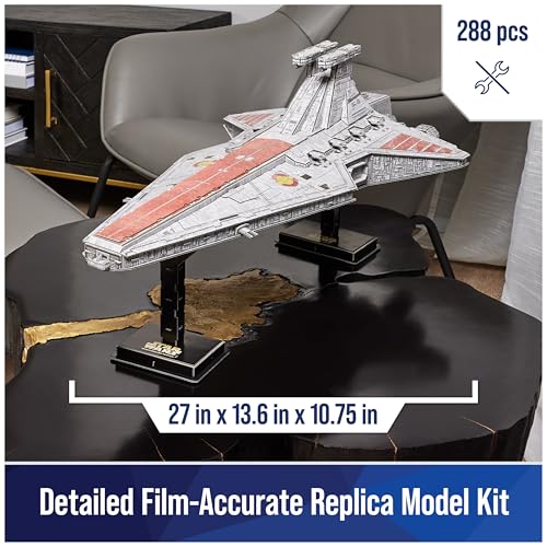 4D Build Star Wars Deluxe Venator-Class Star Destroyer 3D Model Kit, Star Wars Collectibles & Desk Decor, Adult Puzzle, Building Toys, 288 Pieces, 3D Puzzles, Gift Ideas for Ages 12 & Up - style: Deluxe Venator-Class Star Destroyer 288 pcs