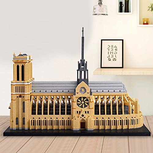 Kadablk Architecture Series Mini Bricks for Adults and Teens,France Notre Dame de Paris Mini Building Blocks Set,Micro Blocks Set,7380 PCS,Landmark Model - color: France Paris
