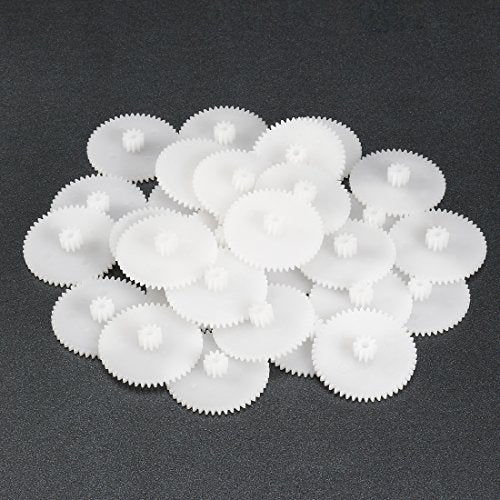 uxcell 30pcs Plastic Gears 50 Teeth Model 50102A Reduction Worm Gear
