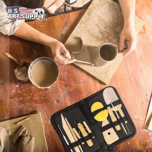 U.S. Art Supply Pottery & Clay Tools Set (12-Piece) - size: 12-Piece with Nylon Case