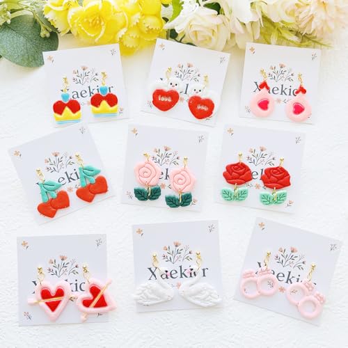 Valentine’s Day Polymer Clay Cutters Set – Romantic Polymer Clay Molds, Clay Cutters, Clay Earring Cutters, Clay Tools - color: 2Q color