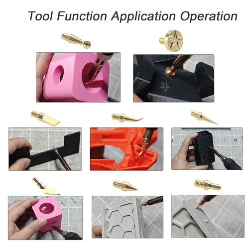 3D Printer Smoothing Kit – Finishing & Smoothing Tool with Temp Control Display for ABS, PETG, TPU, PLA Models – Soldering & Welding Iron for 3D Printing & 8pcs Soldering Iron Tips (Smoothing Kit) - style: Smoothing Kit