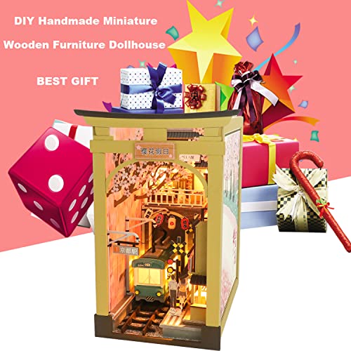 Roroom Book Nook Kit for Adults, Sakura Street Scene House Building Kit - color: M2211