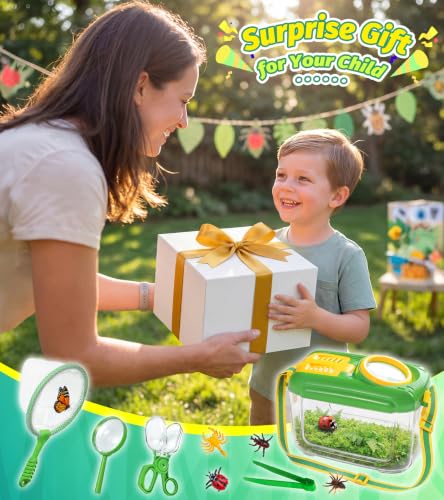 Bug Catcher for Kids, 17 PCS Bug Catching Kit with Bug Collector Toy Bugs - style: 17-Piece Set