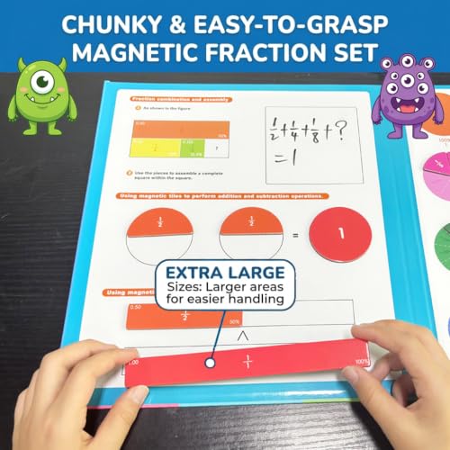 Extra Large Magnetic Fraction Educational Puzzle, Math Manipulatives