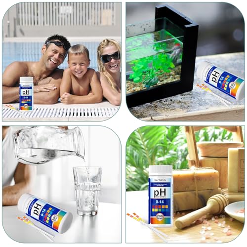 BACNUNN pH Test Strips 0-14: 200 Universal Litmus Paper pH Test Strips