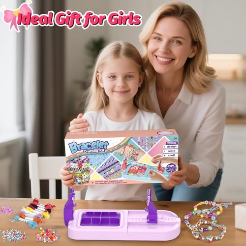 Cmiolacuna Friendship Bracelet Making Kit for Girls Ages 8-12 Loom Maker - color: Purple