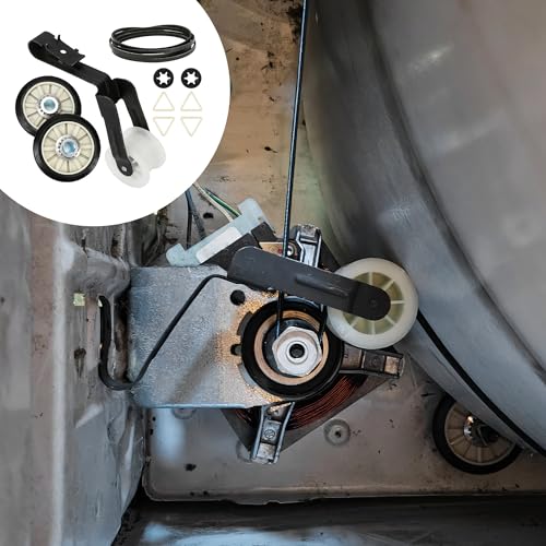 4392065 Dryer Repair Kit with 341241 Dryer Belt, 349241T Drum Rollers & 691366 Idler Pulley – Dryer Parts Compatible with Maytag MEDC200XW0 MEDC215EW1 MEDC400VW0 MED5800TW0 MED5805TW0 MED5830TW0