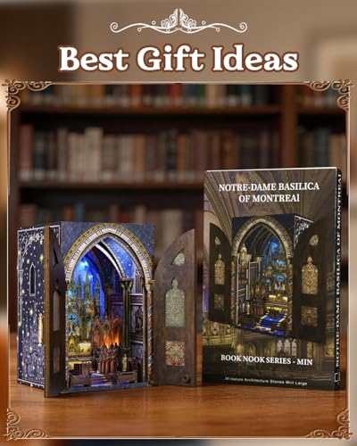 MiniCity Notre-Dame Basilica Book Nook Kit, DIY Miniature House for Adults - color: Duomo Di Mliano