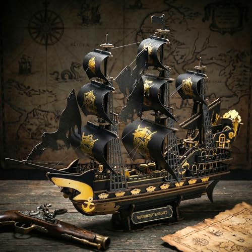 3D Puzzles for Adults, Shark Ship 3D DIY Craft Model Kit - color: 3d Shark Ship