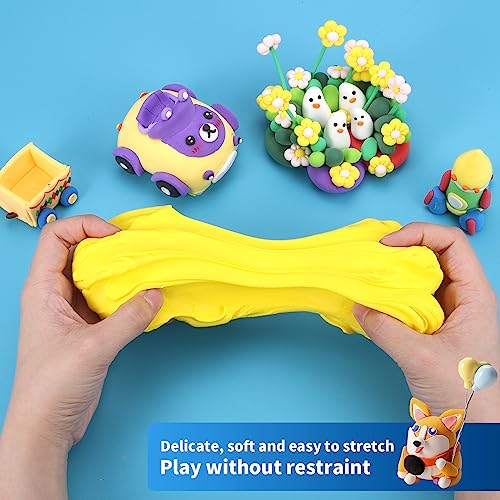 ifergoo 500g Yellow Air Dry Clay, 1.1LBS Foam Magic Modeling Clay for Kids - color: Yellow/500g