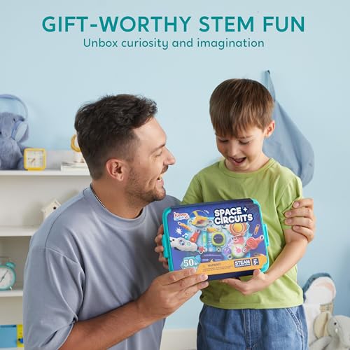 JOVA Klever Kits 50+ Projects Space Circuits - Electronics Kit for Kids with 46+ Components, Electronic STEM Toy Educational Science Kits for Kids Aged 5 6 7 8+