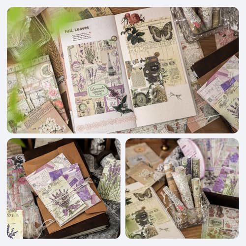 200Pcs Antique Decoupage Paper Rice Paper for Crafts Scrapbook (SetB)
