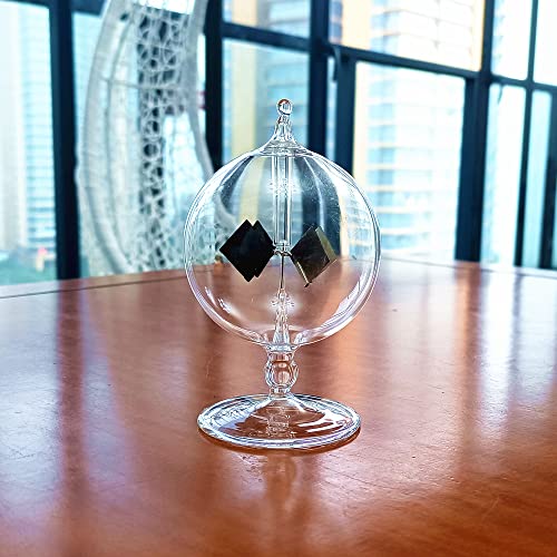 Clear Solar Power Crookes Radiometer Sun Light Energy Glass Windmill Spinning Vanes