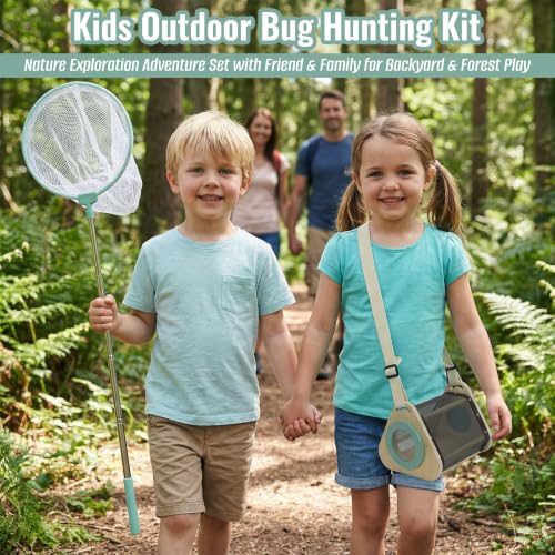 WOODENFUN Bug Catcher for Kids, Bugs Habitat Outdoor Explorer Kit