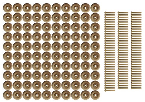 Wood Wheels - 100 Pack with Free Axle Pegs - Made in USA (2" Diameter) - size: 2" Diameter