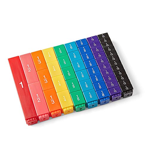 hand2mind Rainbow Fraction Tower Equivalency Cubes, Set of 15 - style: Set of 765
