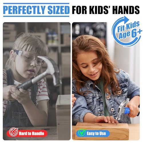32-Piece Kids Real Tool Set,Blue Child Size Hand Tools, Age 6+ - color: Blue