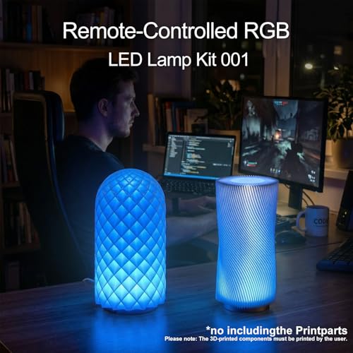 20PCS Remote Control RGB Light LED Lamp Kit 001,Power Failure Memory Function for Bambu Lab Multicolor Makerworld for Anycubic Makeronline 3D Printer Light DIY Hardware Model Parts USB - color: New 20 PCS RGB LED Light