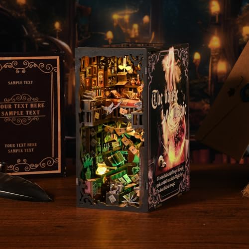 TOYQI Book Nook Kit, DIY Miniature Dollhouse Kit for Adults and Teens - color: House of Magic