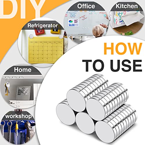 TRYMAG 80Pcs Small Round Magnets, 8x2mm Refrigerator Magnet - size: 8x2mm-80Pcs